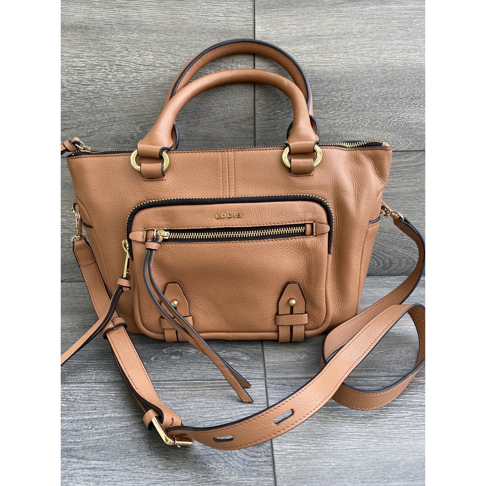 LODIS Large Leather Sport Satchel - Ellie Saddle Bag A551766